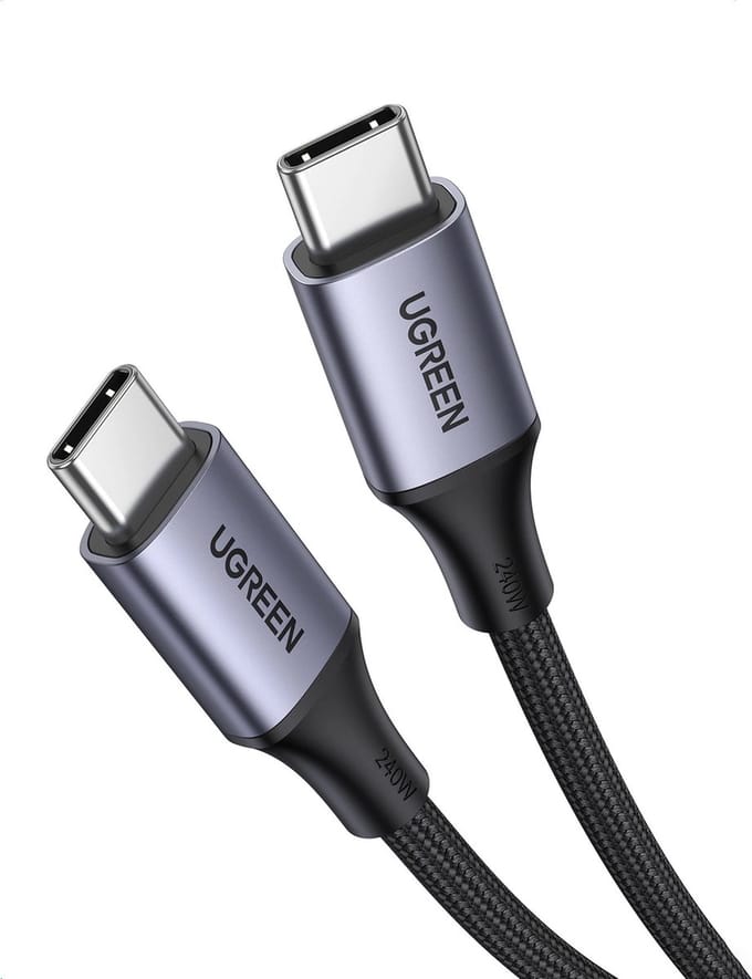 Ugreen - US535 - USB-C/USB-C PD-kabel 240W 5A 1m - grijs