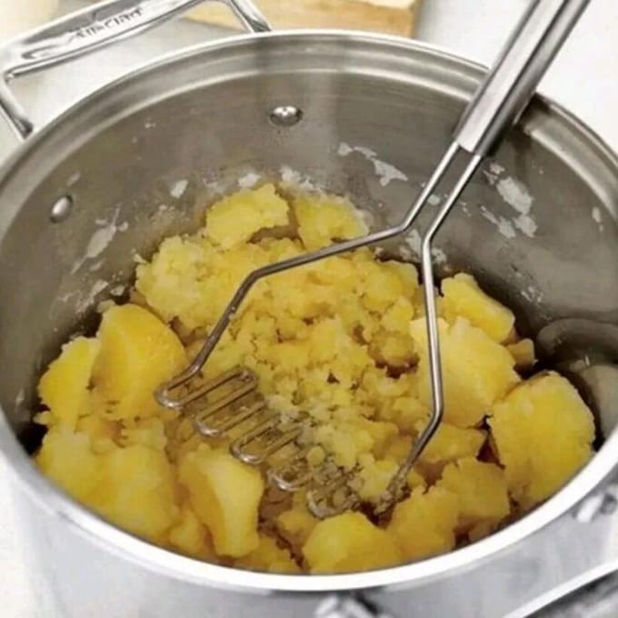 Roestvrijstalen Aardappelstamper one-size zilver