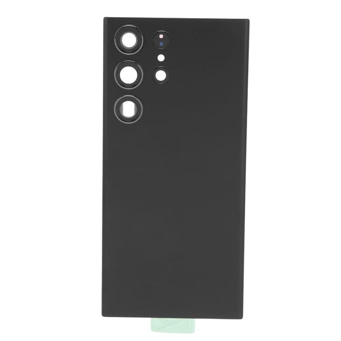 Vervangende Achterruit met Vooraf Geïnstalleerde Camera Lens en Reparatiegereedschap Kit voor Samsung Galaxy S23 Ultra Zwart zwart