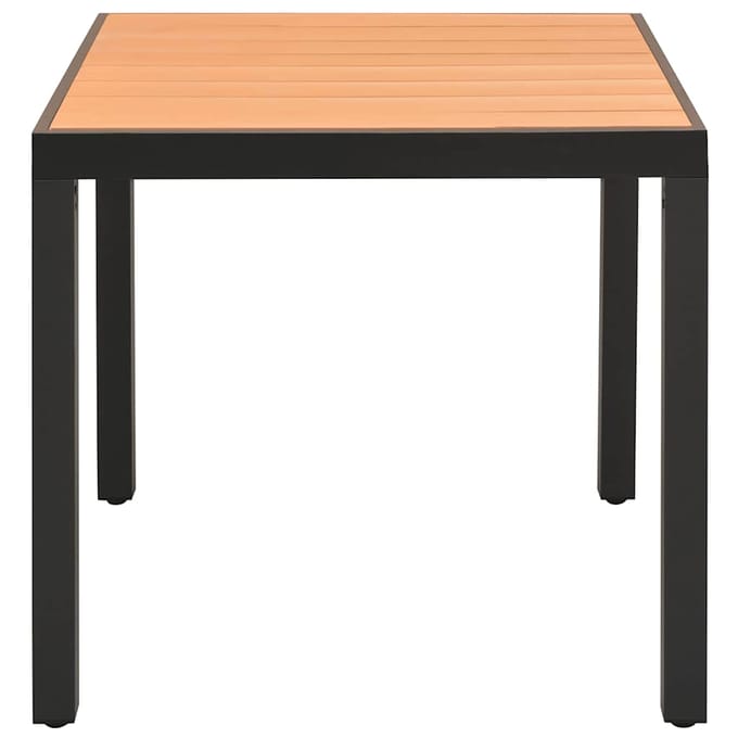 vidaXL - Tuintafel - 80x80x74 - cm - aluminium - en - HKC - bruin