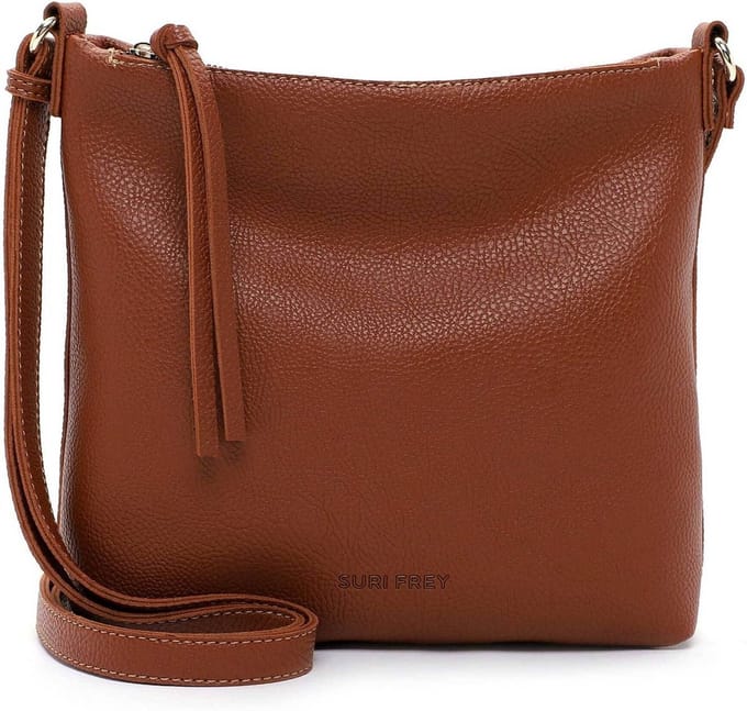 SURI FREY Schoudertas Orry Crossover Bag Darkcognac Bruine