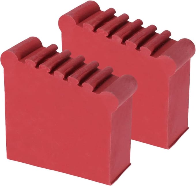 Laddervoeten Set - Antislip Rubber - Veiligheid Stabiliteit - Weerbestendig Ontwerp - 9.2x9.1x3.7cm - Rood