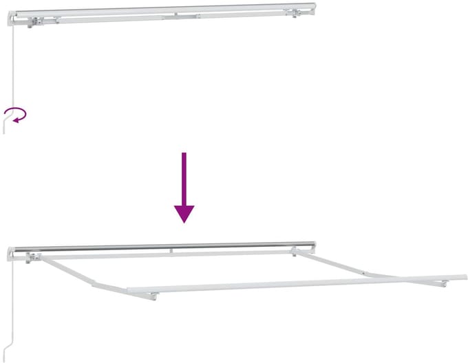 vidaXL - Uitschuifbare - luifel - Taupe - 4 - x - 2 - m - Stof