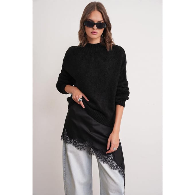 Relaxed Fit Crew Neck Dikke Brei Trui