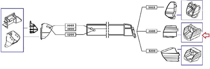 Thule insert lead rail 4900