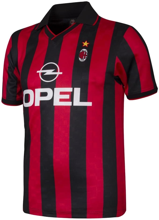 COPA - AC Milan 1996 - Retro Voetbalshirt - Heren - Zwart - Rood - M