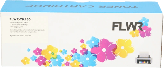 FLWR - Toner / TK-160 / Zwart - Geschikt voor Kyocera Mita
