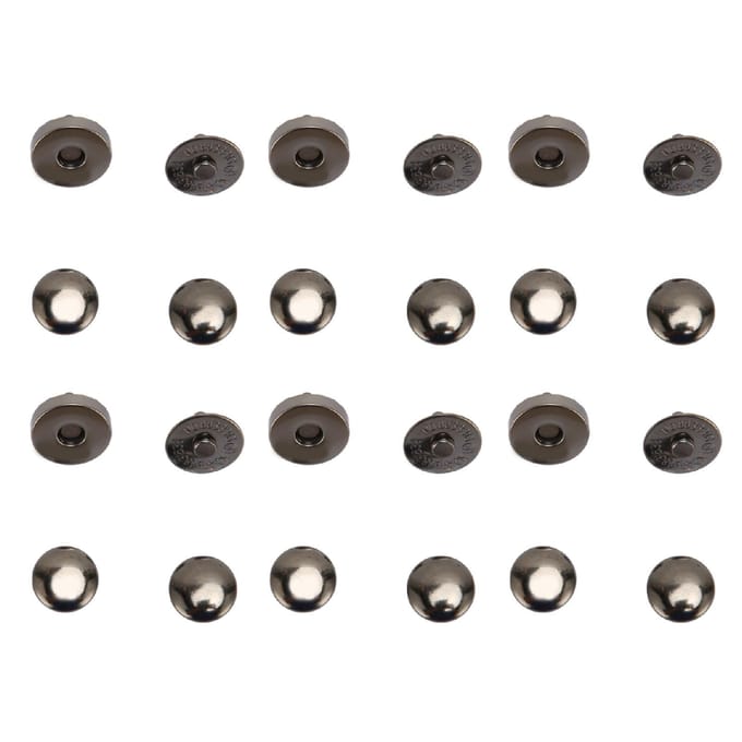 50 Sets Magnetische Drukknopen 14x4mm Hoge Hardheid Legering Magnetische Knop Sluiting Drukknopen voor Decoratie gray