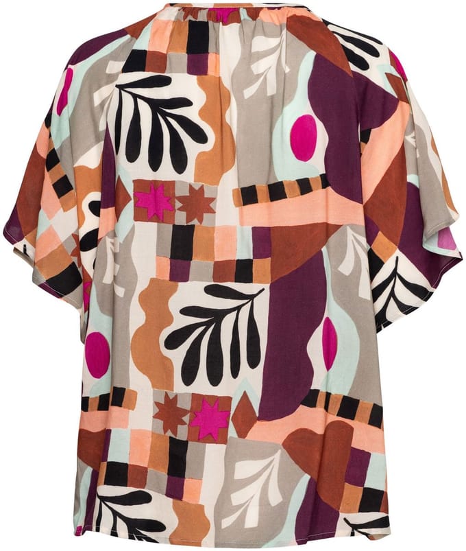 &Co Woman AXELLE ART LEAF - Top - M - Paars
