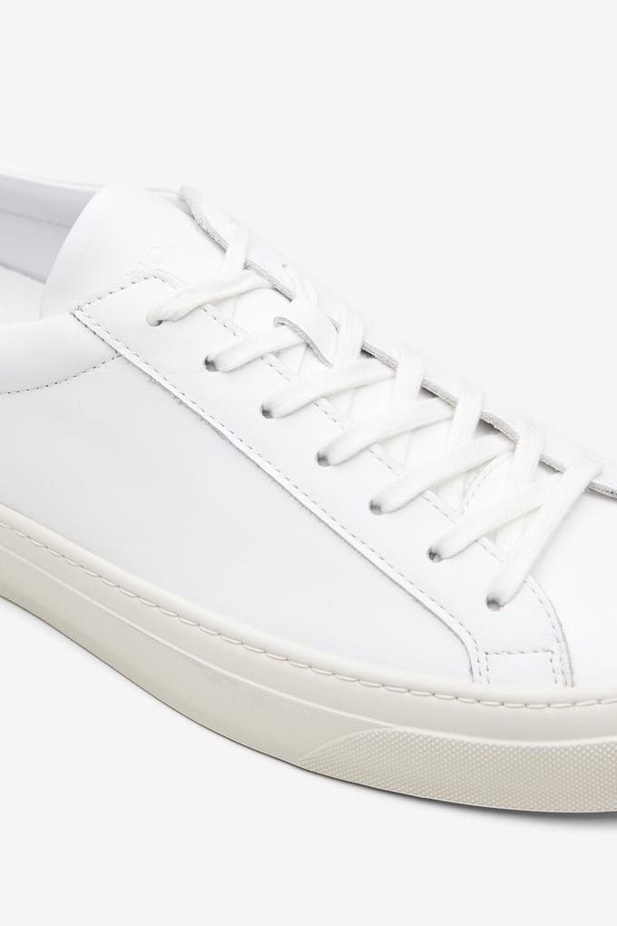 No Label Preston Leather White Taglia: 40 | Sneakers Outlet | Uomo | Bianco