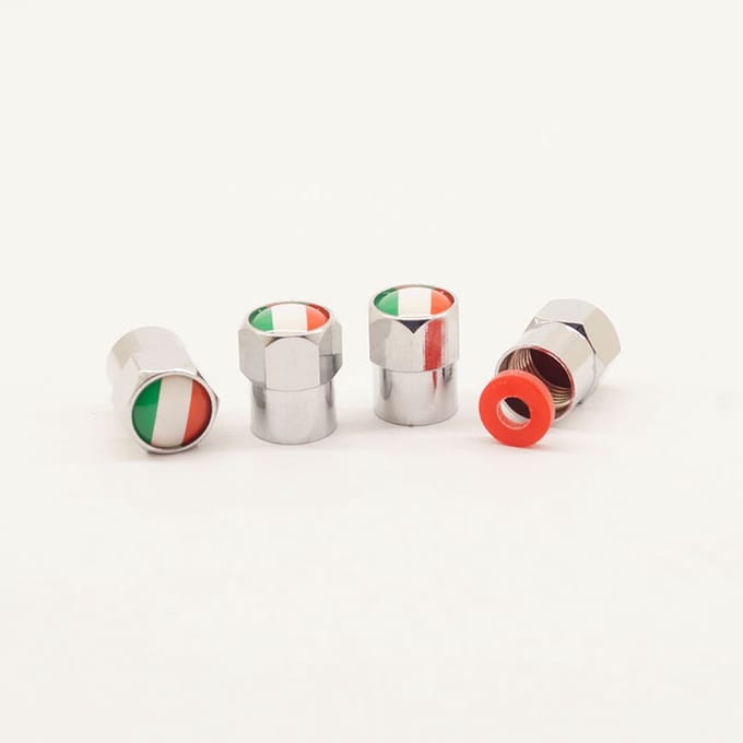 Schrader (auto) ventiel - Zilver Italie aluminium met afdichting