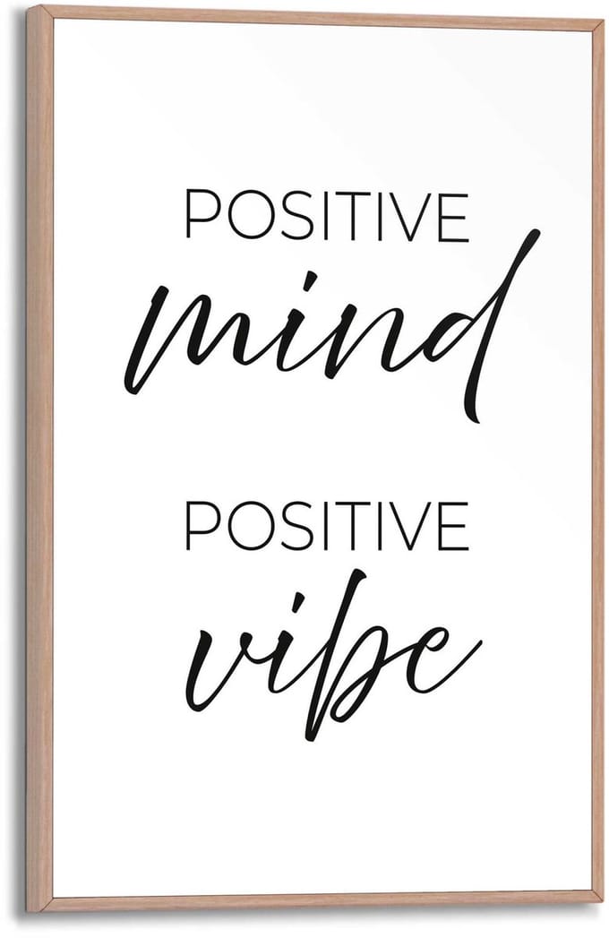 Schilderij Positive Vibes - 30 x 20 - Hout - REINDERS