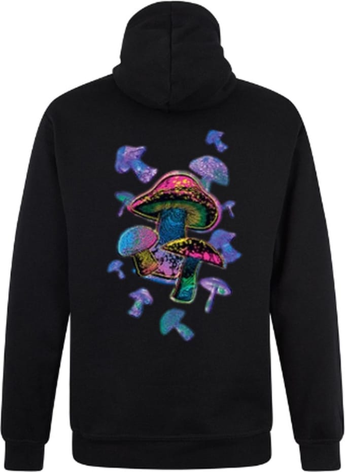 Zwarte Neon Sweater Trui Colour Mushroom M
