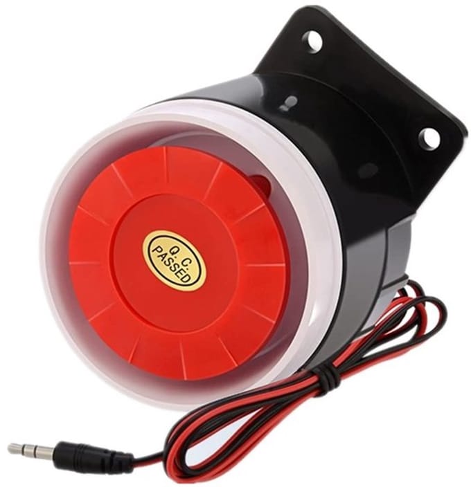 Allecto - Hupensirenalarm - 120 dB - Veiligheidssysteem - Mini
