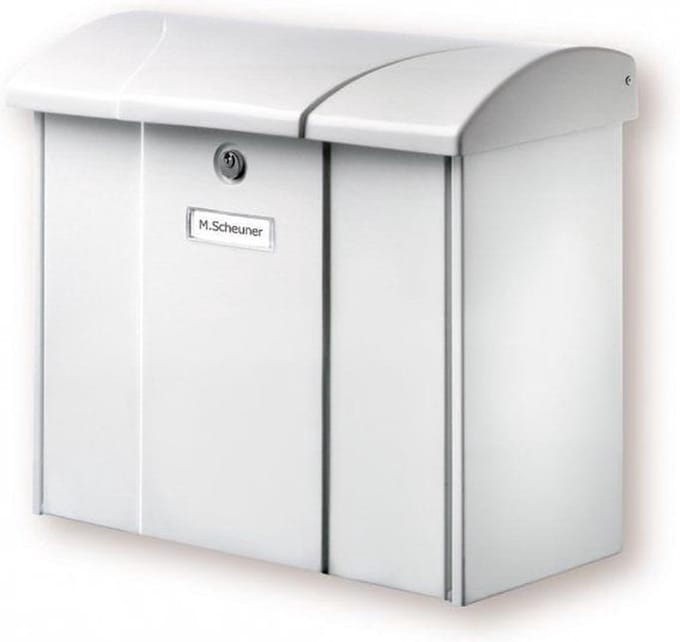 Burg Wachter Wandbrievenbus Olymp 916 - Staal - Wit - 38x34x19,3cm