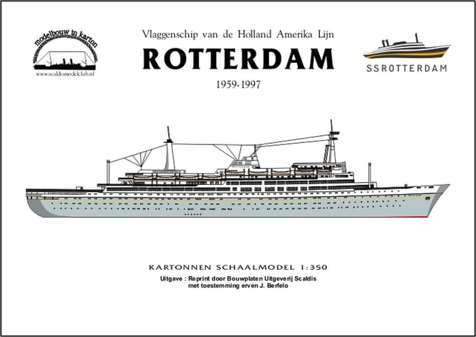 ss Rotterdam V, grijze romp; herdruk Veritas 1/350
