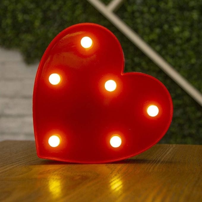Luminous Heart - 16 cm - Red - LED - ShopVlot
