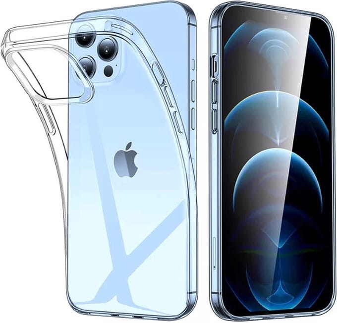 Hoesje Geschikt voor iPhone 12 Pro Max Bescherm siliconen transparant case Back Cover Hoes