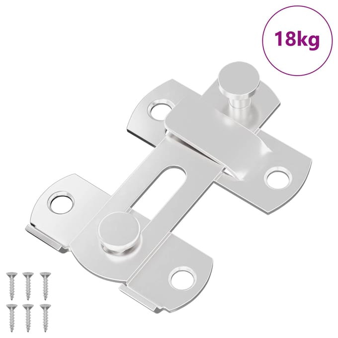vidaXL Deurslot 423 pcs Zilver 70 x 8 mm Staal