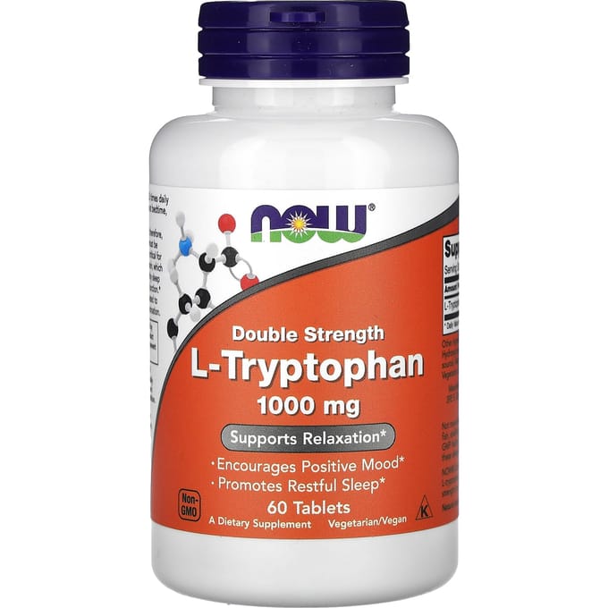 NOW Foods - Voedingssupplementen L Tryptofaan 1000 mg (60 tabletten)