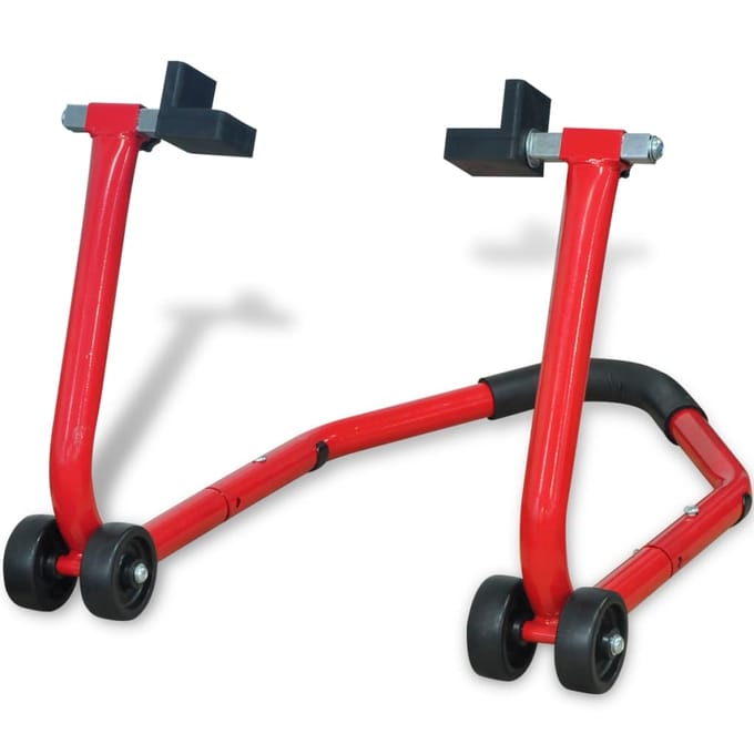 vidaXL - Motorfiets - achterwiel - paddock - standaard - rood