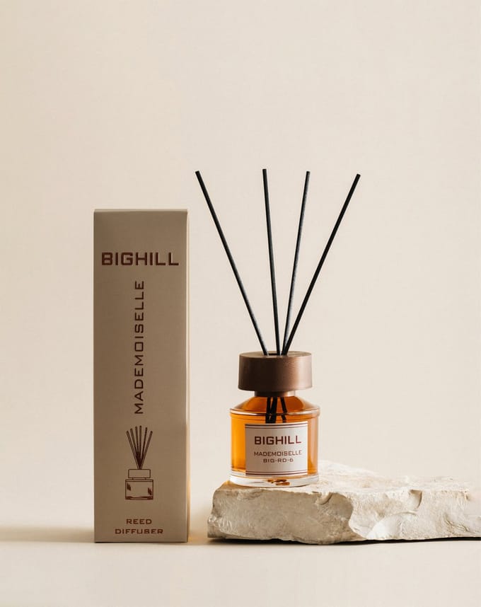 BIGHILL - REED DIFFUSER - LUXE GEURSTOKJES - HUISPARFUM - MADEMOISELLE - 120 ML