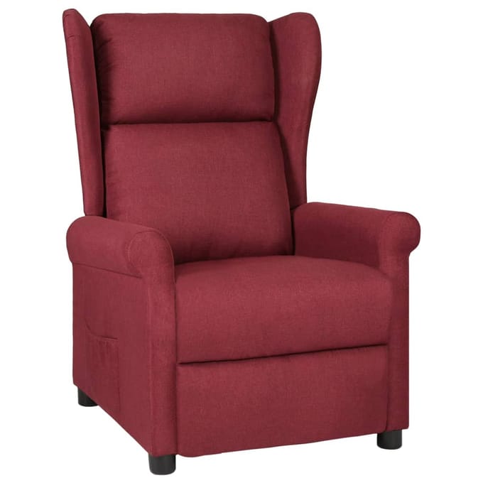 vidaXL - Fauteuil - verstelbaar - stof - wijnrood