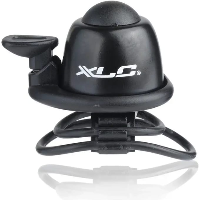 XLC DD-M07 Mini Fietsbel - Elastiek Bevestiging - Zwart - 22,3 tot 31,8 mm