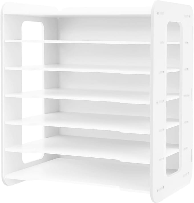 Stapelbare Documentenhouder met 7 Lagen voor A4 Papier en Bureau-organisatie