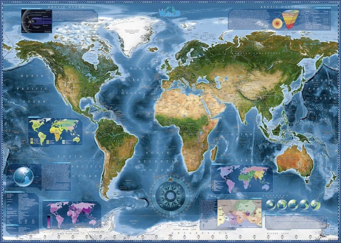 Puzzel Satellite Map 2000 Heye 29797 :: Heye