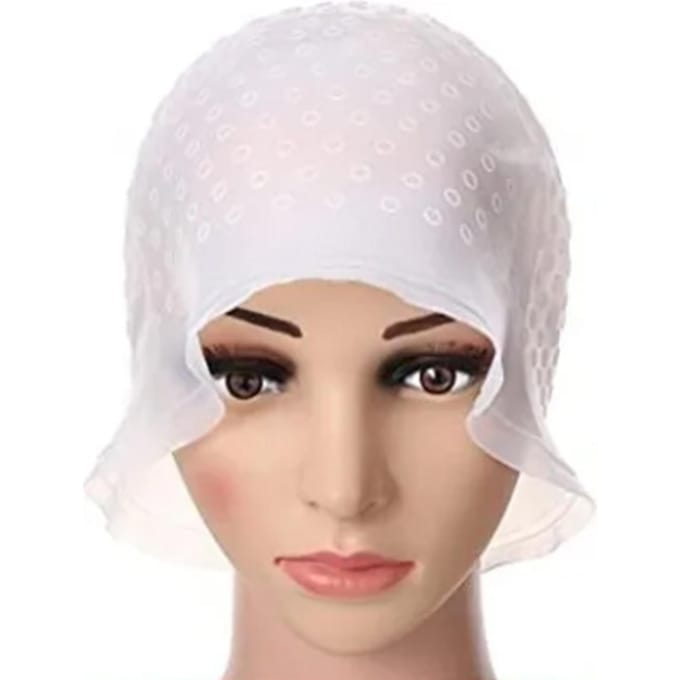 Haarkleurings Highlightingskapje Siliconen Salon Haarkleuringskapje Kappers Styling Tool Transparant Wit white