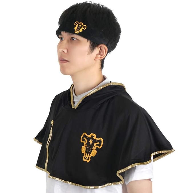 Zwarte klaver Asta mantel hoofdband Anime Cosplay kostuum Asta black
