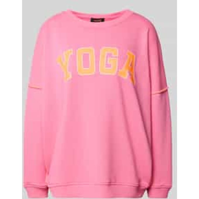Oversized sweatshirt van puur katoen met statementprint