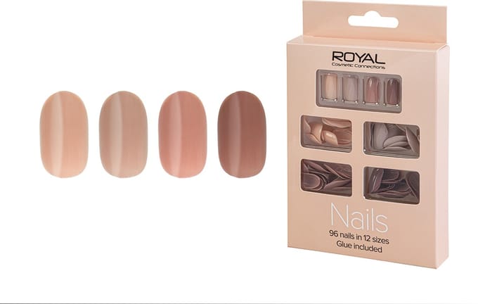 Royal 96 Nails with Glue - Nudes