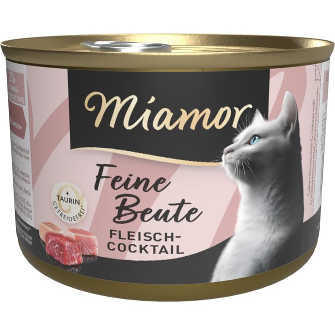 Miamor Fijne Prooi Kattenvoer 12 x 185 g - Vleescocktail