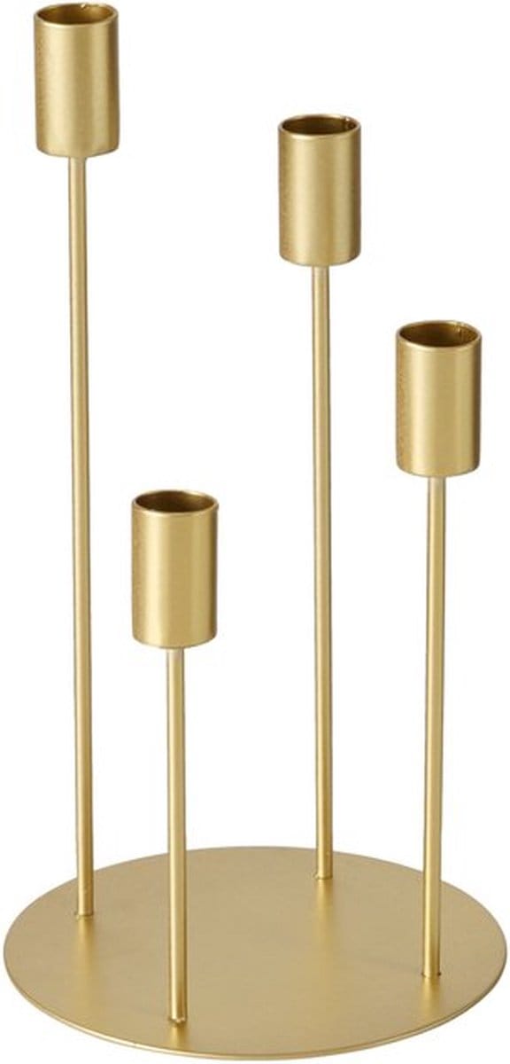 Boltze - Kaarsenhouder - Kandelaar - Goud - Junto - Metaal - 29cm hoog