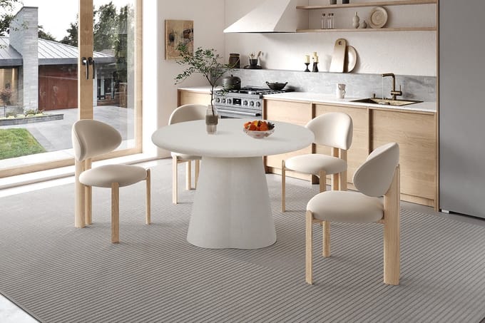 Tafel 'Faro' 120 cm Rond Cement H 76cm x B 120 x D 120 cm