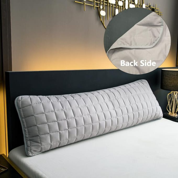 Effen Kleur Gewatteerd Ontwerp Lang Kussensloop Beddengoed Lichaam Kussensloop Kussensloop Voor Gezonde Standaard 48*120cm/48*150cm/48*180cm 1pc 120x48cm black