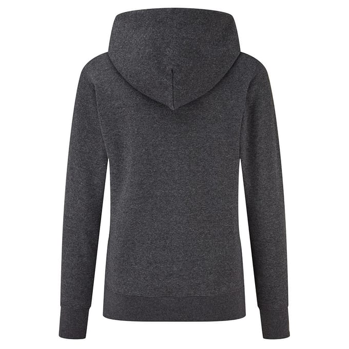 Fruit of the Loom Klassieke Dames Fit Sweatshirt Met Capuchon (Donker Heather)