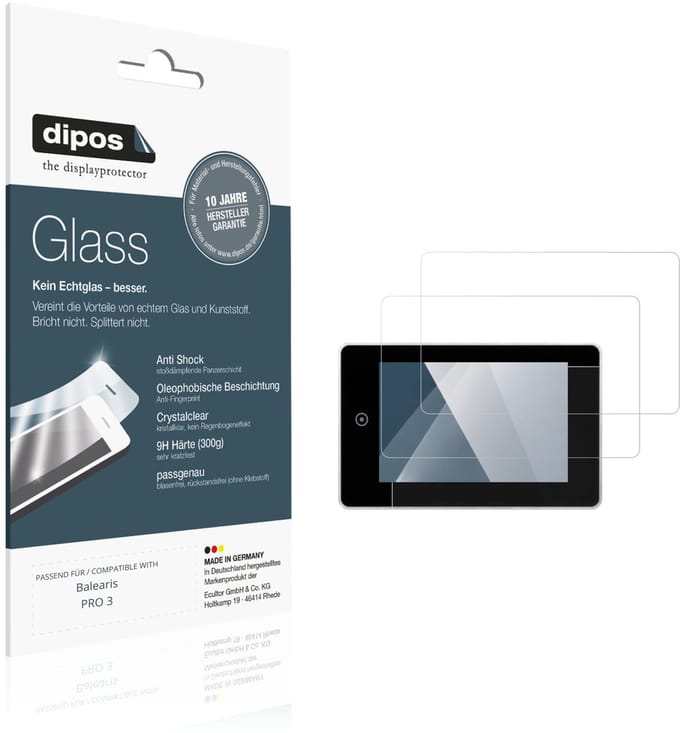 dipos – 2x Pantserfolie geschikt voor Balearis PRO 3 | 9H Screenprotector