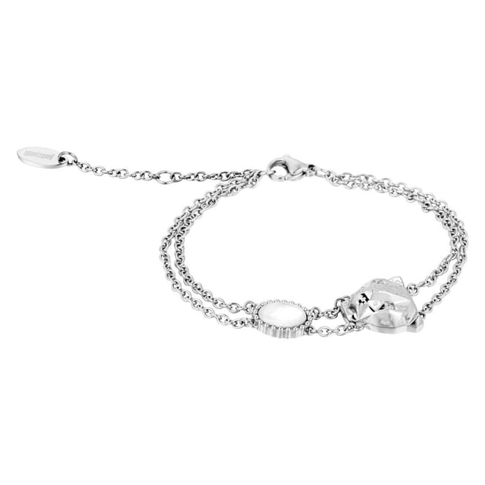 Just Cavalli Model JCBR0139 - Dames Armband - Haken Sluiting - Grijs