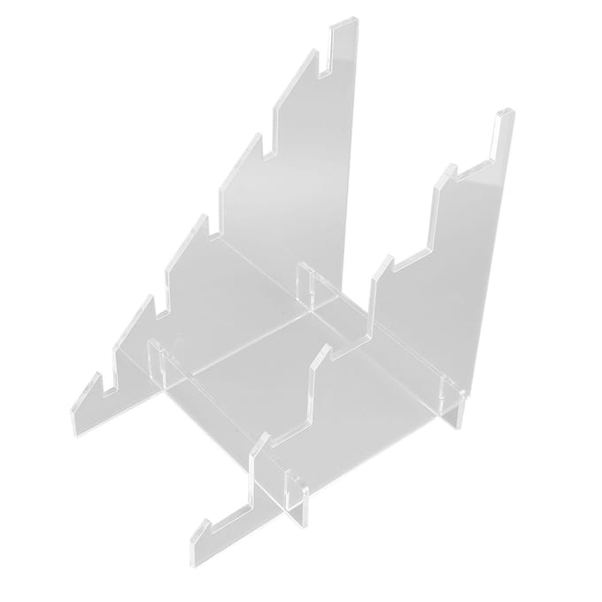 Acryl Bajonet Messtandaard Compact Transparant Multifunctioneel Afneembaar Meshouder voor Klein white