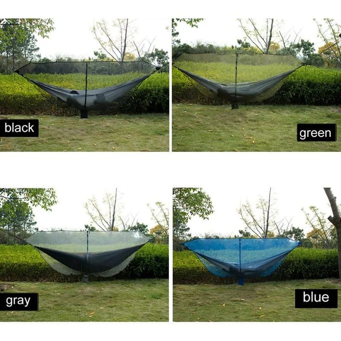 Moustiquaire suspendue légère et Portable pour voyage en plein air, filet anti-insectes pour hamac de Camping bleu