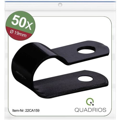Quadrios 22CA159 Bevestigingsklem Schroefbaar 22CA159 Bundel-Ø (bereik) 19 mm (max) Zwart 1 set(s)
