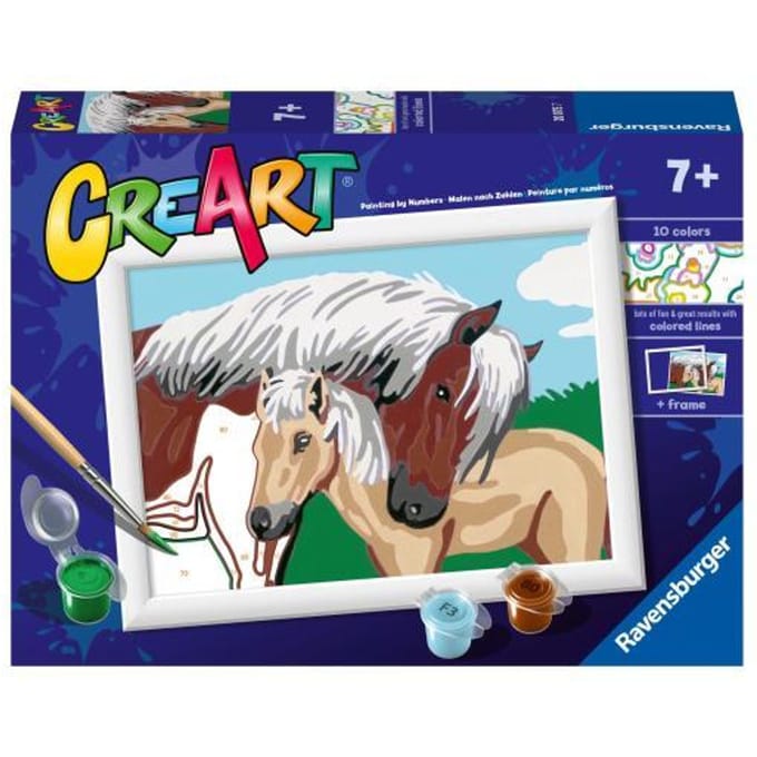 Ravensburger CreArt Mother & Foal - Schilderen op nummer voor kinderen