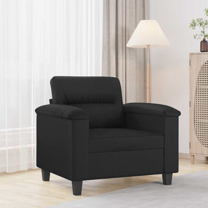 Vidaxl Fauteuil, Zwart, 60 Cm, Bekleed met Kunstleer