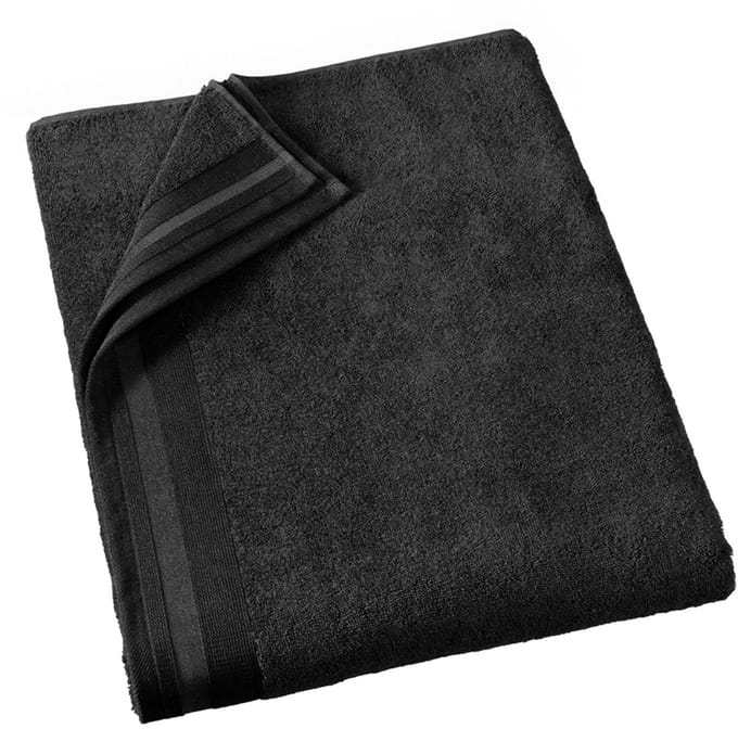 De Witte Lietaer Badlaken Contessa, Black - 100 x 150 cm - Katoen