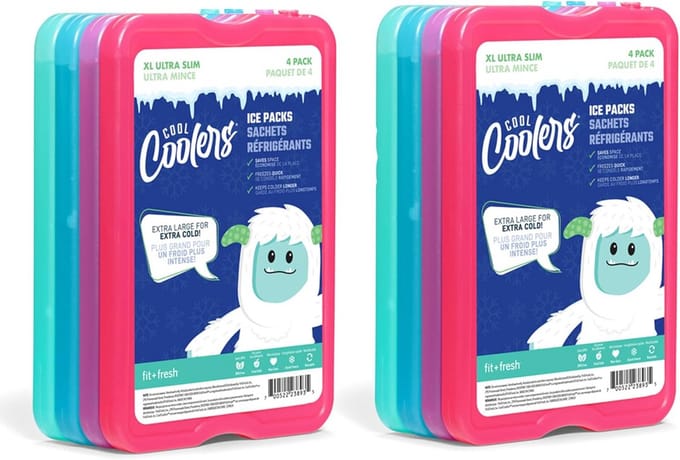 XL Slanke Ijspakken Set van 12 voor Koelboxen en Lunchtassen