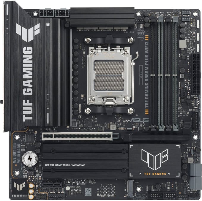 ASUS TUF GAMING B850M-PLUS WIFI7 Moederbord - AMD B850 - AMD AM5 - DDR5 RAM - Micro-ATX