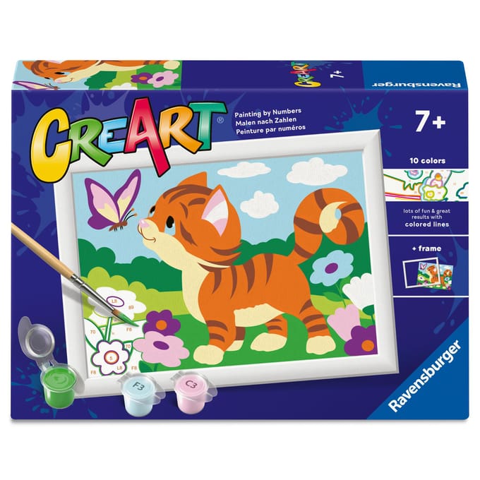 Ravensburger – CreArt: Cat with Butterfly – Schilderen op Nummer
